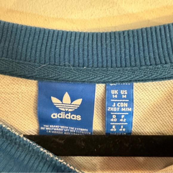 ADIDAS Sz M Mix Originals Borbomix Sweatshirt FARM RIO Collab Trefoil Logo - Picture 7 of 13